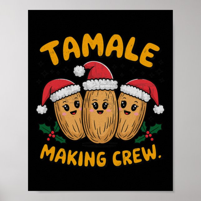 Affiche Tamale Making Crew Christmas Party Famille mexicai (Devant)