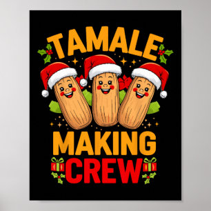 Affiche Tamale Making Crew Season drôle Noël mexicain Mexi