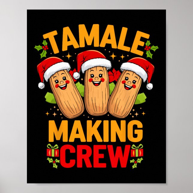 Affiche Tamale Making Crew Season drôle Noël mexicain Mexi (Devant)