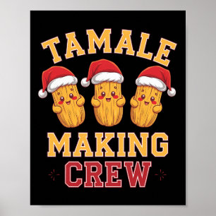 Affiche Tamale Making Crew Tamale Saison Drôle Chr Mexicai