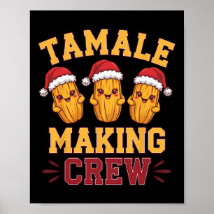 Affiche Tamale Making Crew Tamale Saison Drôle Chr Mexicai