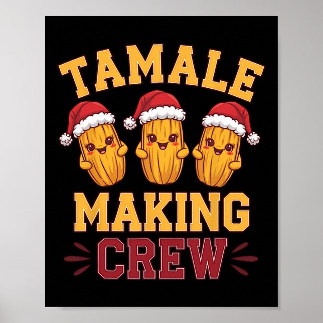 Affiche Tamale Making Crew Tamale Saison Drôle Chr Mexicai (Devant)