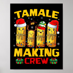 Affiche Tamale Making Crew Tamale Saison Drôle Chr Mexicai