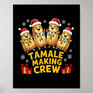 Affiche Tamale Making Crew Tamale Saison Drôle Chr Mexicai