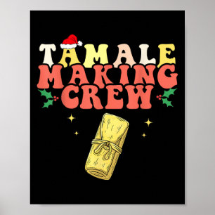 Affiche Tamale Making Crew Tamale Saison mexicaine Noël
