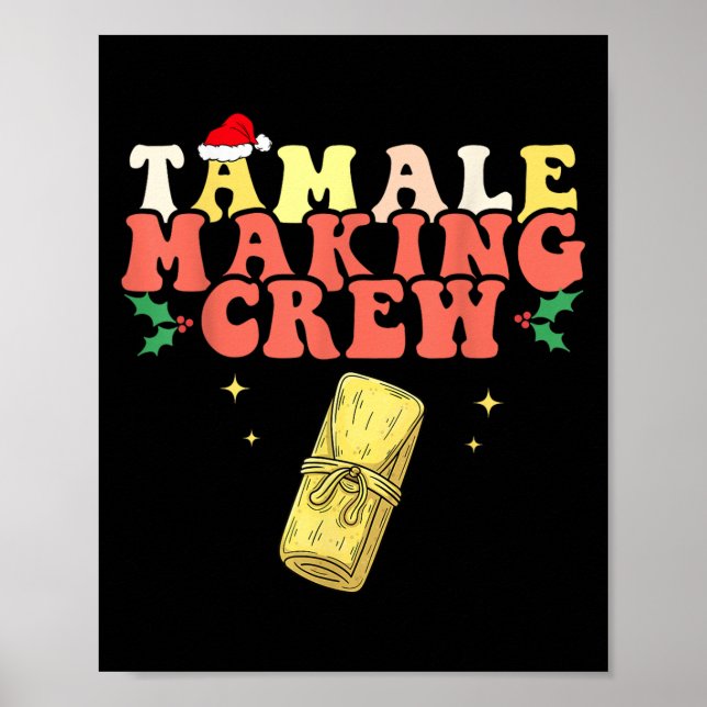 Affiche Tamale Making Crew Tamale Saison mexicaine Noël (Devant)