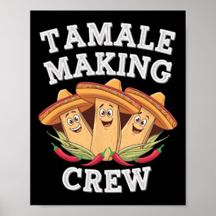 Affiche Tamale Rendre l'équipage amusant Pajamas de Noël m