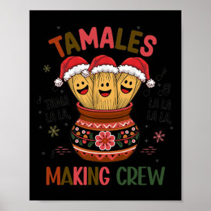 Affiche Tamales Faisant Crew Tamale Saison Drôle Mexicaine