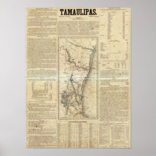 Affiche Tamaulipas, Mexique