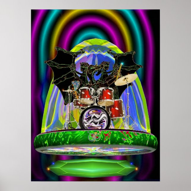 Affiche Tambours à dragon. (Devant)