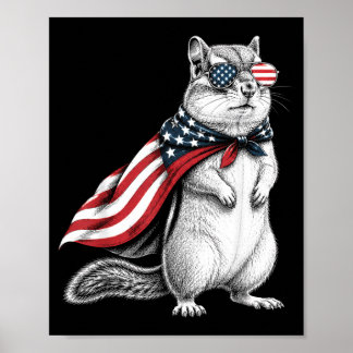 Affiche Tamia 4 juillet Drapeau américain Patriotique