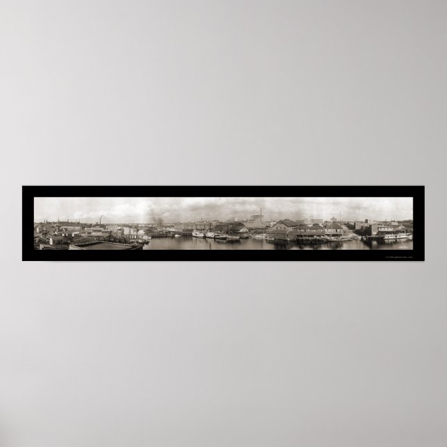 Affiche Tampa FL Waterfront Photo 1913 (Devant)