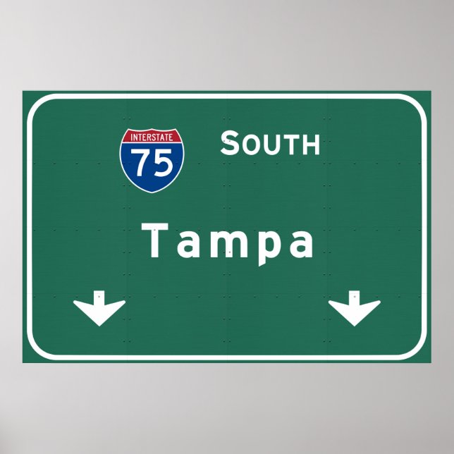 Affiche Tampa Florida fl Autoroute Interstate Freeway : (Devant)