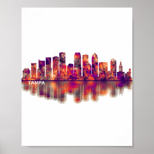 Affiche Tampa Florida Skyline