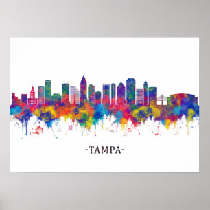 Affiche Tampa Florida Skyline