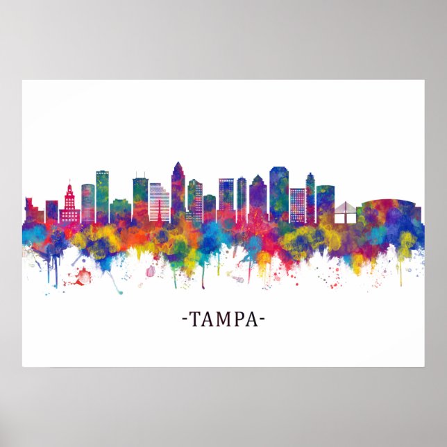 Affiche Tampa Florida Skyline (Devant)