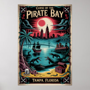 Affiche Tampa haunted, Floride, malédiction de la baie des