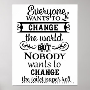 Affiche Tan Lin Look Changer de toilette Papier Salle de b