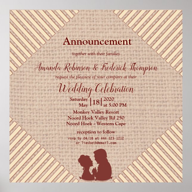 Affiche Tan - Marsala Vin et une teinte texturée rose (Devant)