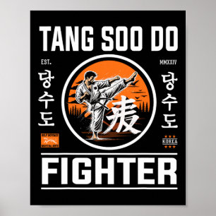 Affiche Tang Soo Do Fighter - Pour Le Ventilateur Du Karat