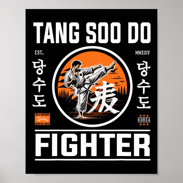 Affiche Tang Soo Do Fighter - Pour Le Ventilateur Du Karat (Devant)