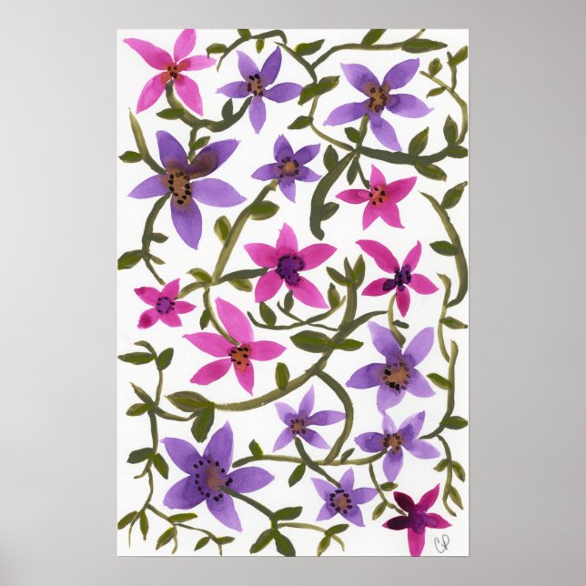 Affiche Tangle fleur sauvage (Devant)