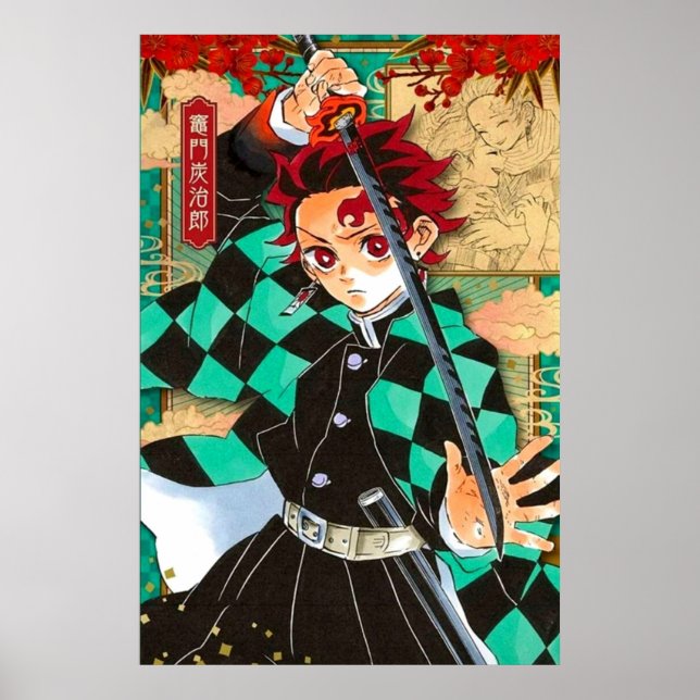 Affiche Tanjiro Demon Slayer Manga (Devant)