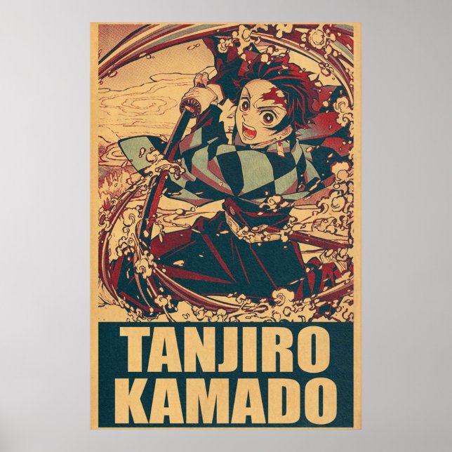 Affiche Tanjiro Kamado Demon Slayer (Devant)