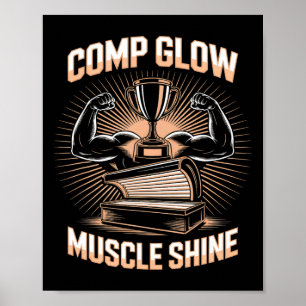 Affiche Tanning Lumineuse Comp Fitness Buffs Athlètes Homm