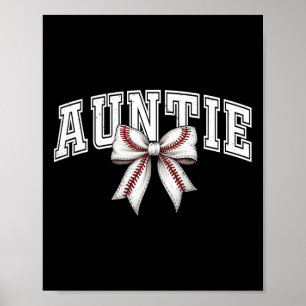 Affiche Tante Bysebyll Coquette Nœud Jour de Match Fête de