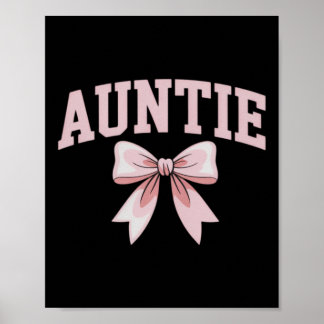 Affiche Tante Coquette Arc Rose Fête des Mères Tante