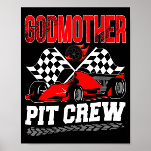 Affiche Tante de baptême T Crew Racing Famille Voiture de