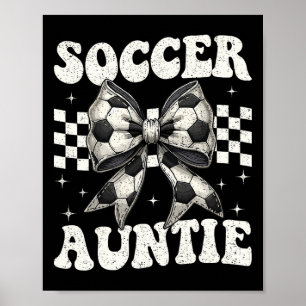 Affiche Tante de football drôle Coquette Bow Tante de foot