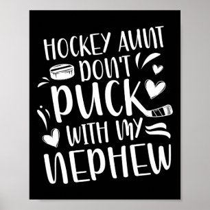 Affiche Tante de hockey d'un joueur de hockey Tante de hoc