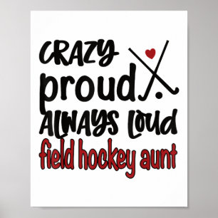 Affiche Tante de hockey sur gazon follement fière toujours