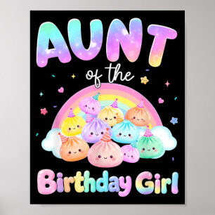 Affiche Tante de la fille d'anniversaire Kawaii Dumpling A