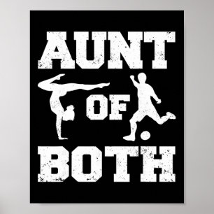 Affiche Tante de la gymnastique et du football Gymnaste Jo