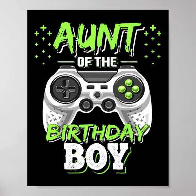 Affiche Tante De L'Anniversaire Garçon Correspondant Vidéo (Devant)