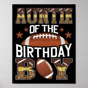 Affiche Tante De L'Anniversaire Garçon Football Jeu De Bal
