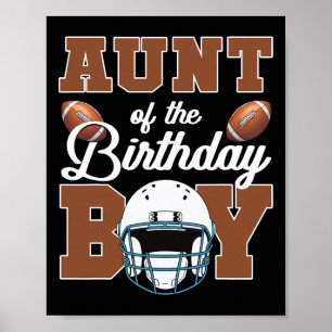 Affiche Tante De L'Anniversaire Garçon Football Party Fami