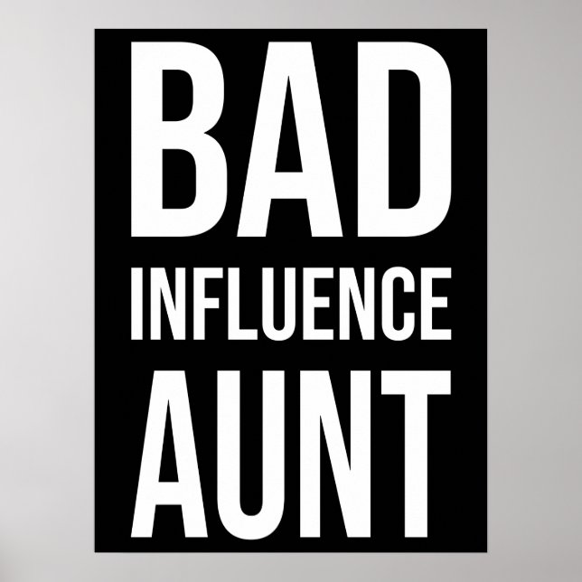 Affiche Tante de mauvaise influence (Devant)