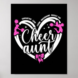 Affiche Tante de pom-pom girls encouragent la tante de coe