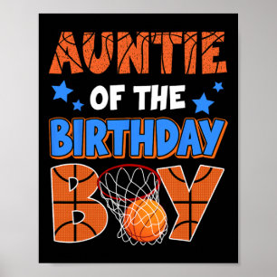 Affiche Tante De Sketll De La Famille De Garçon Anniversai