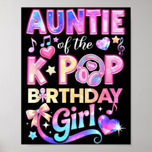 Affiche Tante des filles d'anniversaire de la K-Pop musiqu