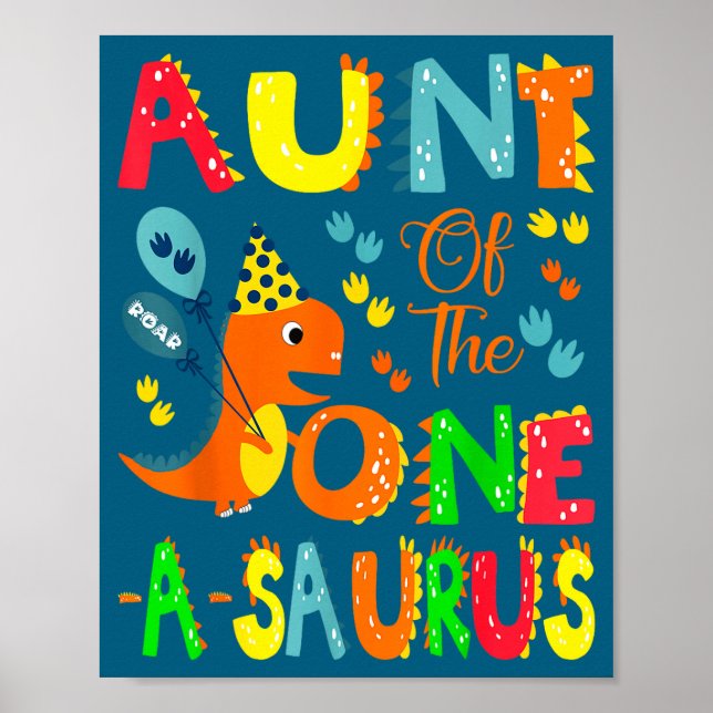 Affiche Tante du garçon du premier anniversaire de One-a-s (Devant)
