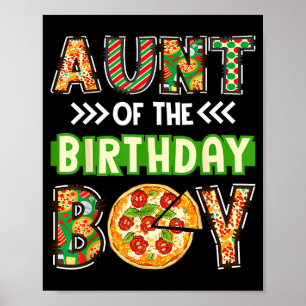 Affiche Tante du garçon garçon d'anniversaire amateur de p