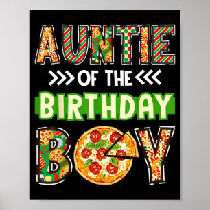 Affiche Tante du garçon garçon d'anniversaire amateur de p