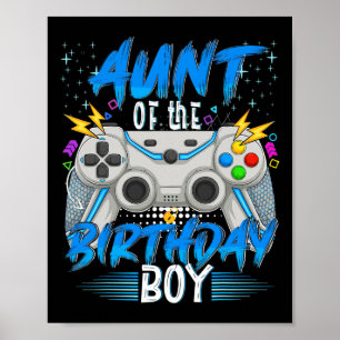 Affiche Tante Du Jeu Vidéo Enfant Anniversaire Gamer Anniv