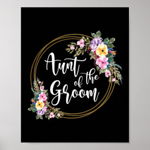 Affiche Tante du marié Tante Flowers Tatie du marié