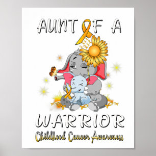 Affiche Tante d'un éléphant guerrier de l'enfance contre l